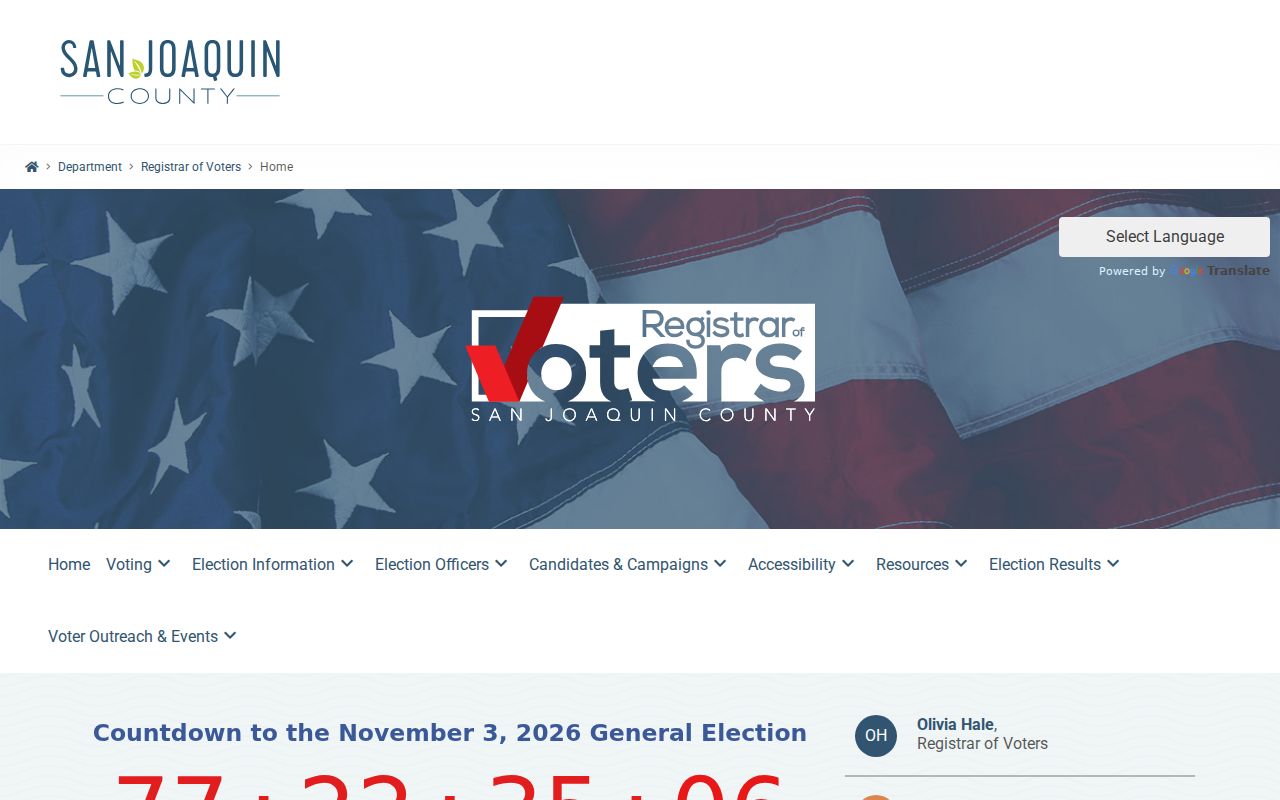 Manteca resident lookup San Joaquin Registrar of Voters resources