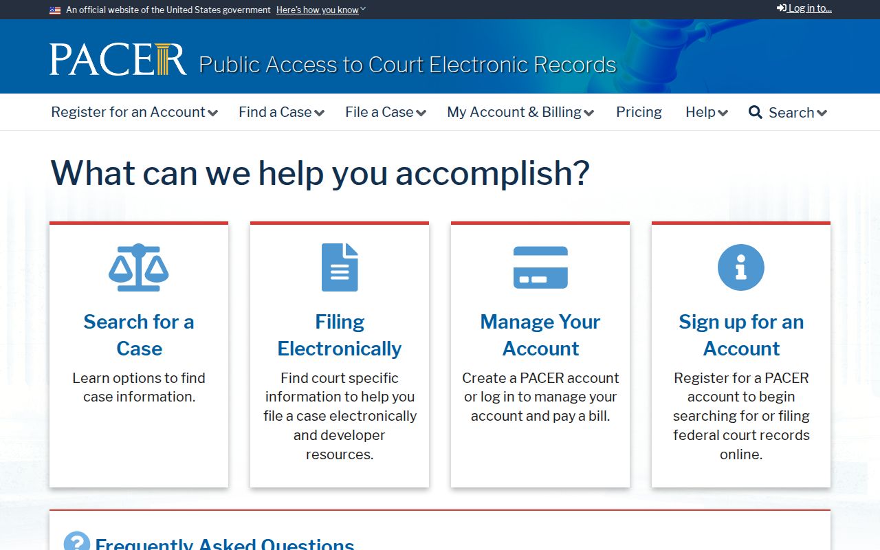 Manteca city directory federal court docket search