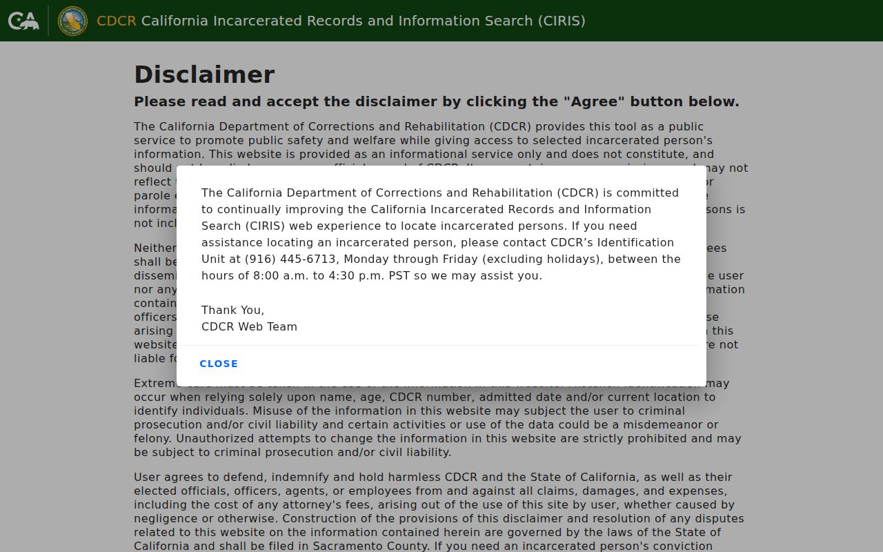 Manteca resident lookup CDCR incarcerated person locator